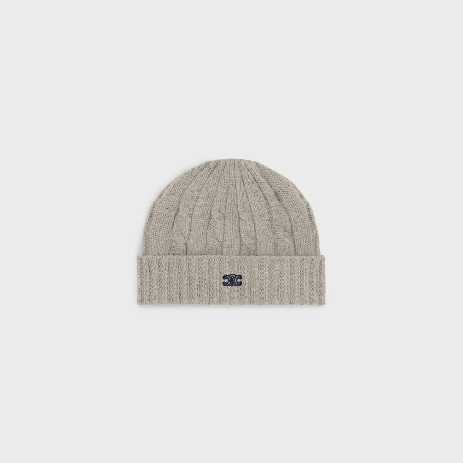 Clearance triomphe cable-knit beanie in cashmere Hats And Soft Accessories