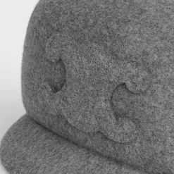 Outlet Triomphe cap in wool felt Women Bucket Hats And Caps | Hats And Gloves
