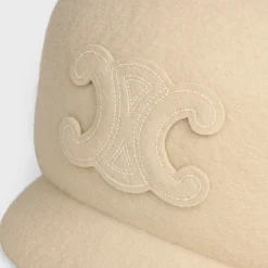 Fashion Triomphe cap in wool felt Women Bucket Hats And Caps | Hats And Gloves