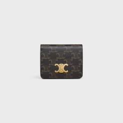 Hot TRIOMPHE COMPACT WALLET in Triomphe Canvas Women Triomphe Canvas | Categories·Wallets
