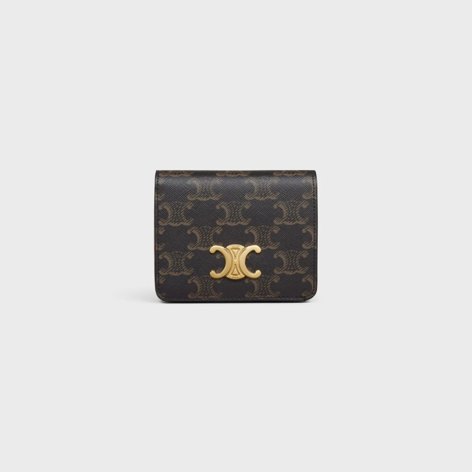 Hot TRIOMPHE COMPACT WALLET in Triomphe Canvas Women Triomphe Canvas | Categories·Wallets