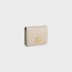 Outlet TRIOMPHE COMPACT WALLET in Shiny calfskin Women Triomphe | Categories·Wallets