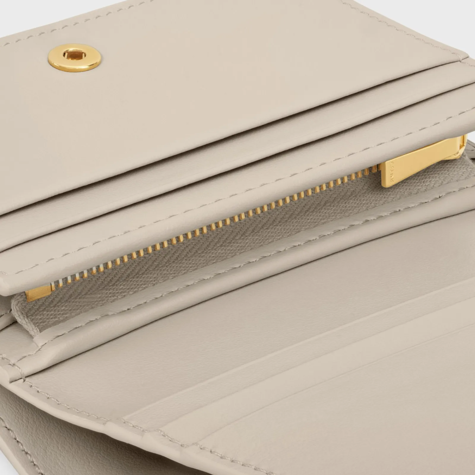 Outlet TRIOMPHE COMPACT WALLET in Shiny calfskin Women Triomphe | Categories·Wallets