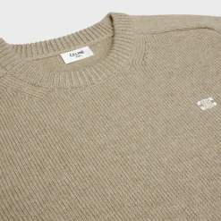 Fashion triomphe crew neck sweater in wool and cashmere Knitwear