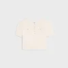 Hot triomphe crop top in jersey pointelle Women Shirts And Tops