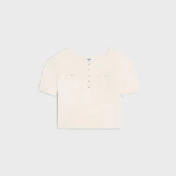 Hot triomphe crop top in jersey pointelle Women Shirts And Tops