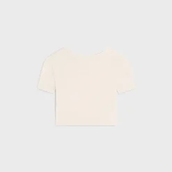 Hot triomphe crop top in jersey pointelle Women Shirts And Tops