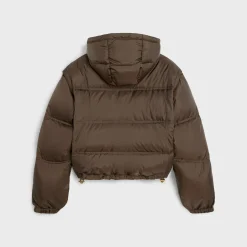 New Triomphe cropped down jacket in lightweight nylon Women Jackets | Coats