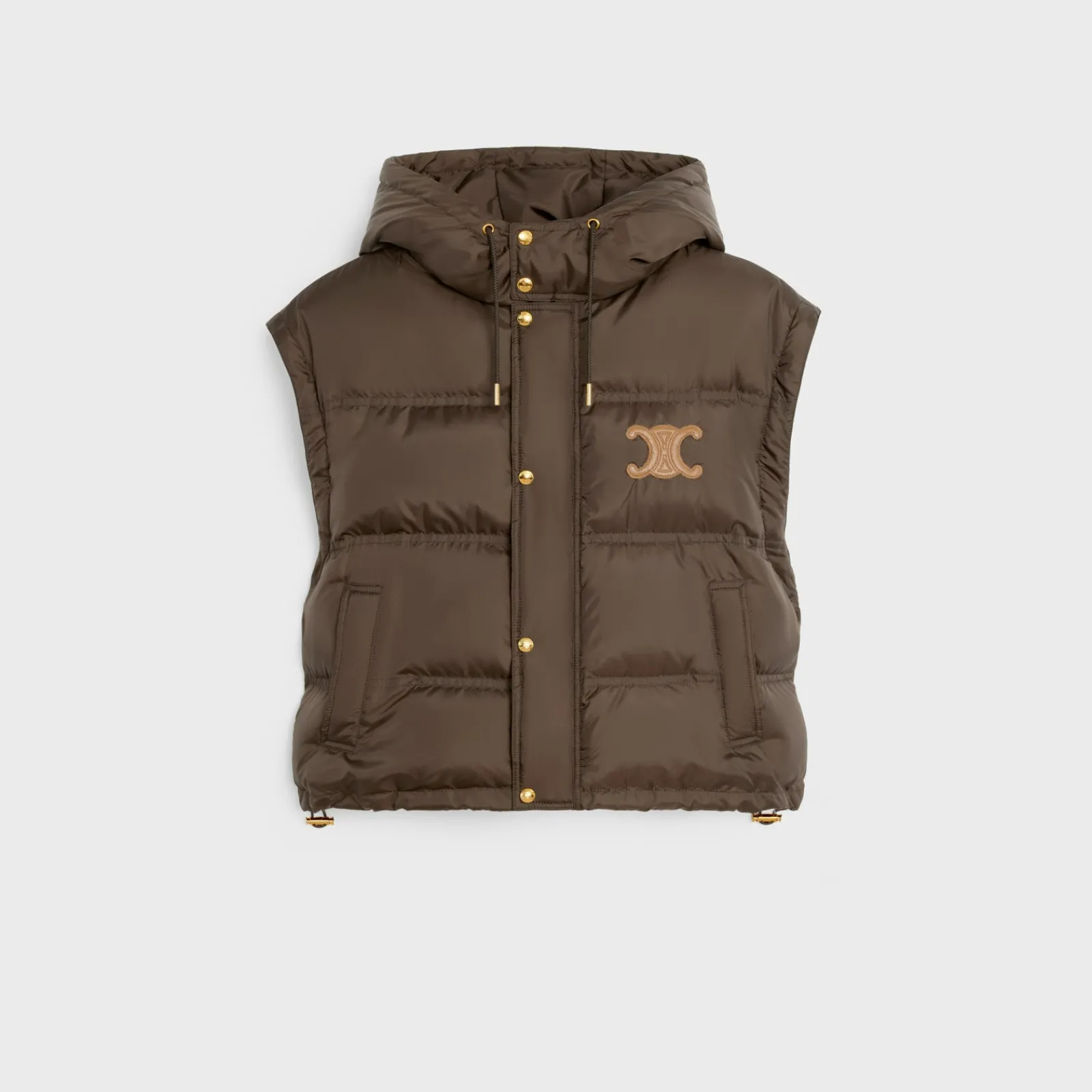 New Triomphe cropped down jacket in lightweight nylon Women Jackets | Coats