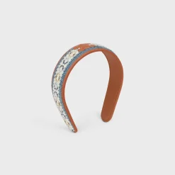 Outlet Triomphe Fair Isle Headband in Wool and Calfskin Women Hair Accessories
