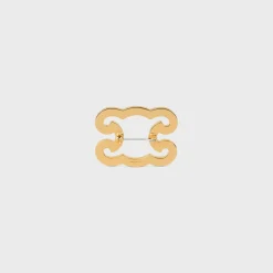 Online Triomphe Frame Brooch in Brass with Finish and Steel Women Other Accessories | Triomphe