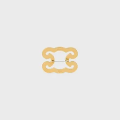 Discount Triomphe Frame Sparkle Brooch in Strass, Brass with Finish and Steel Women Other Accessories | Triomphe