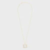 Outlet Triomphe Frame Sparkle Necklace in Strass and Brass with Finish Women Triomphe | Categories·Necklaces