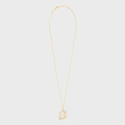 Outlet Triomphe Frame Sparkle Necklace in Strass and Brass with Finish Women Triomphe | Categories·Necklaces
