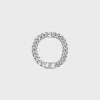 Discount Triomphe Gourmette Bracelet in Brass with Rhodium Finish Bracelets & Rings