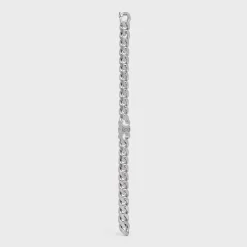 Discount Triomphe Gourmette Bracelet in Brass with Rhodium Finish Bracelets & Rings