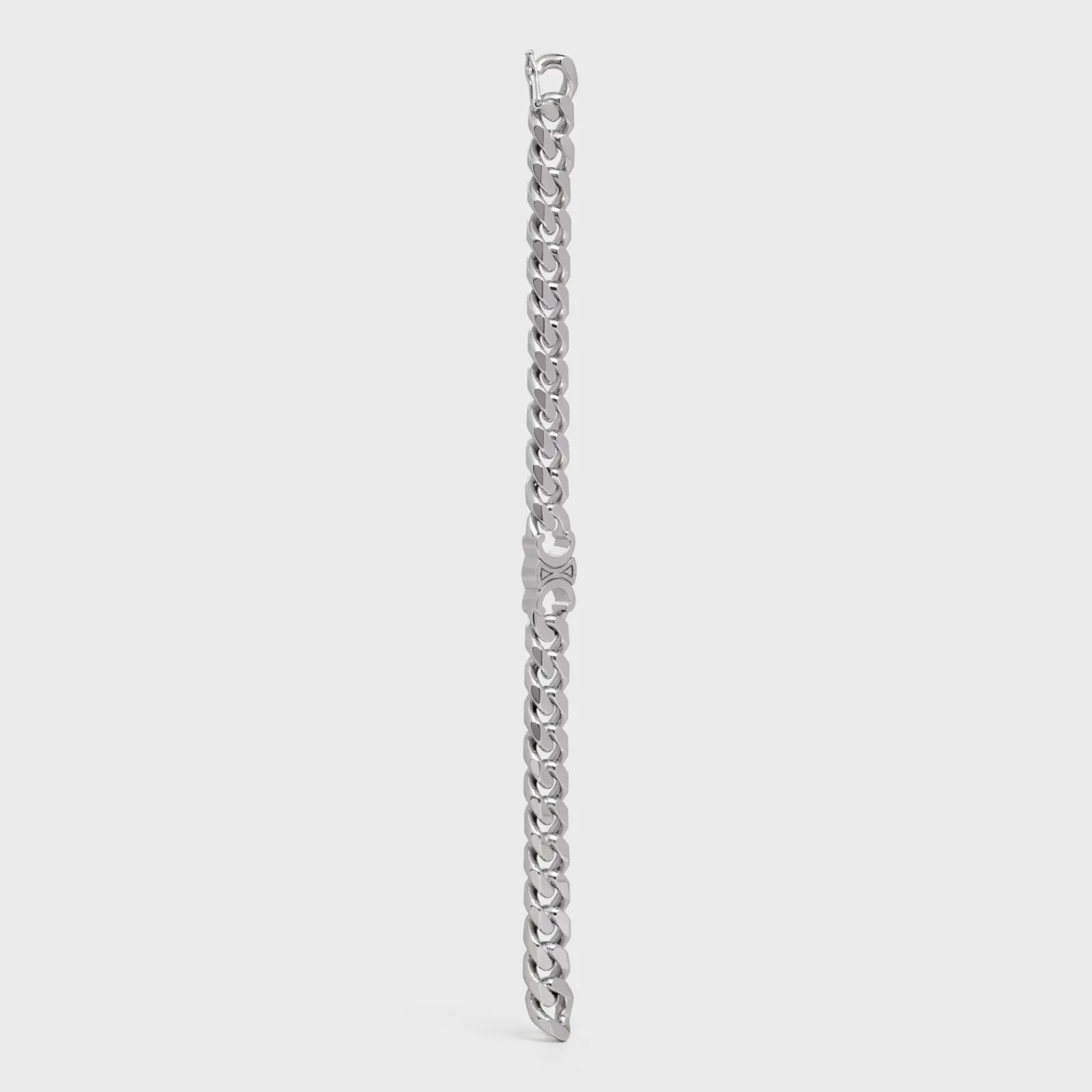 Discount Triomphe Gourmette Bracelet in Brass with Rhodium Finish Bracelets & Rings