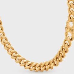 Best Triomphe Gourmette Necklace in Brass with Finish Women Triomphe | Categories·Necklaces
