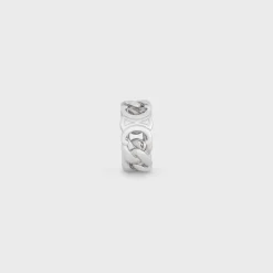Online Triomphe Gourmette Ring in Brass with Rhodium Finish Bracelets & Rings