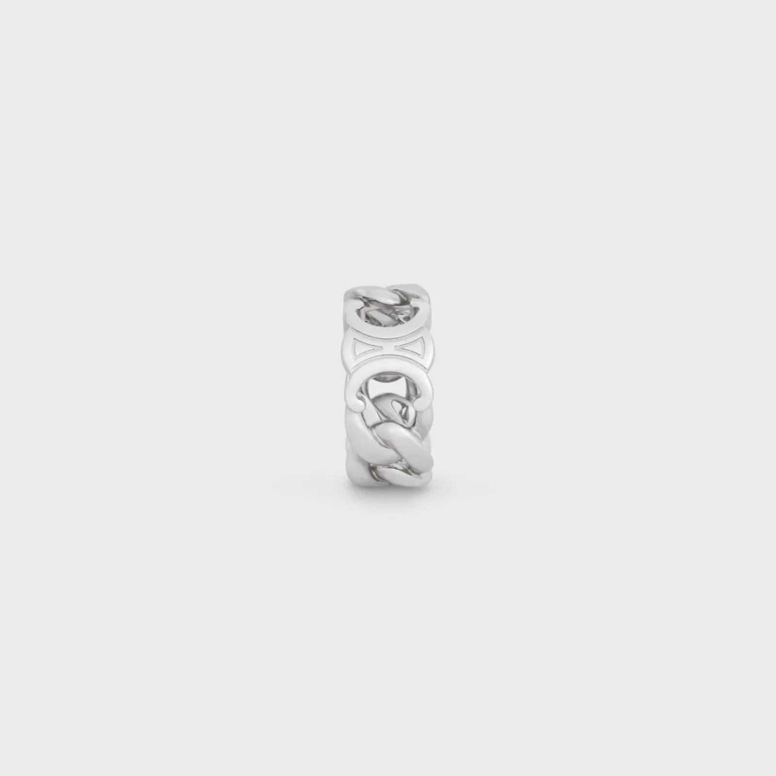 Online Triomphe Gourmette Ring in Brass with Rhodium Finish Bracelets & Rings