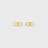 Fashion Triomphe Gourmette Studs in Brass with Finish Women Triomphe | Categories·Earrings