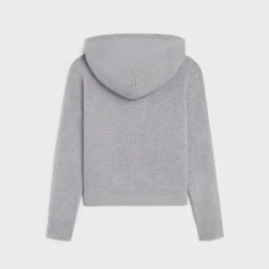 New triomphe hoodie in sporty wool and cashmere Women Knitwear