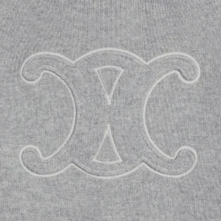New triomphe hoodie in sporty wool and cashmere Women Knitwear