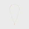 Hot Triomphe Indie Small Necklace in Brass with Gold Finish and Pink Quartz Women Triomphe | Categories·Necklaces