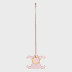 Hot TRIOMPHE KEYRING CHARM in SMOOTH CALFSKIN with Gold Finishing Women Categories·Straps And Accessories