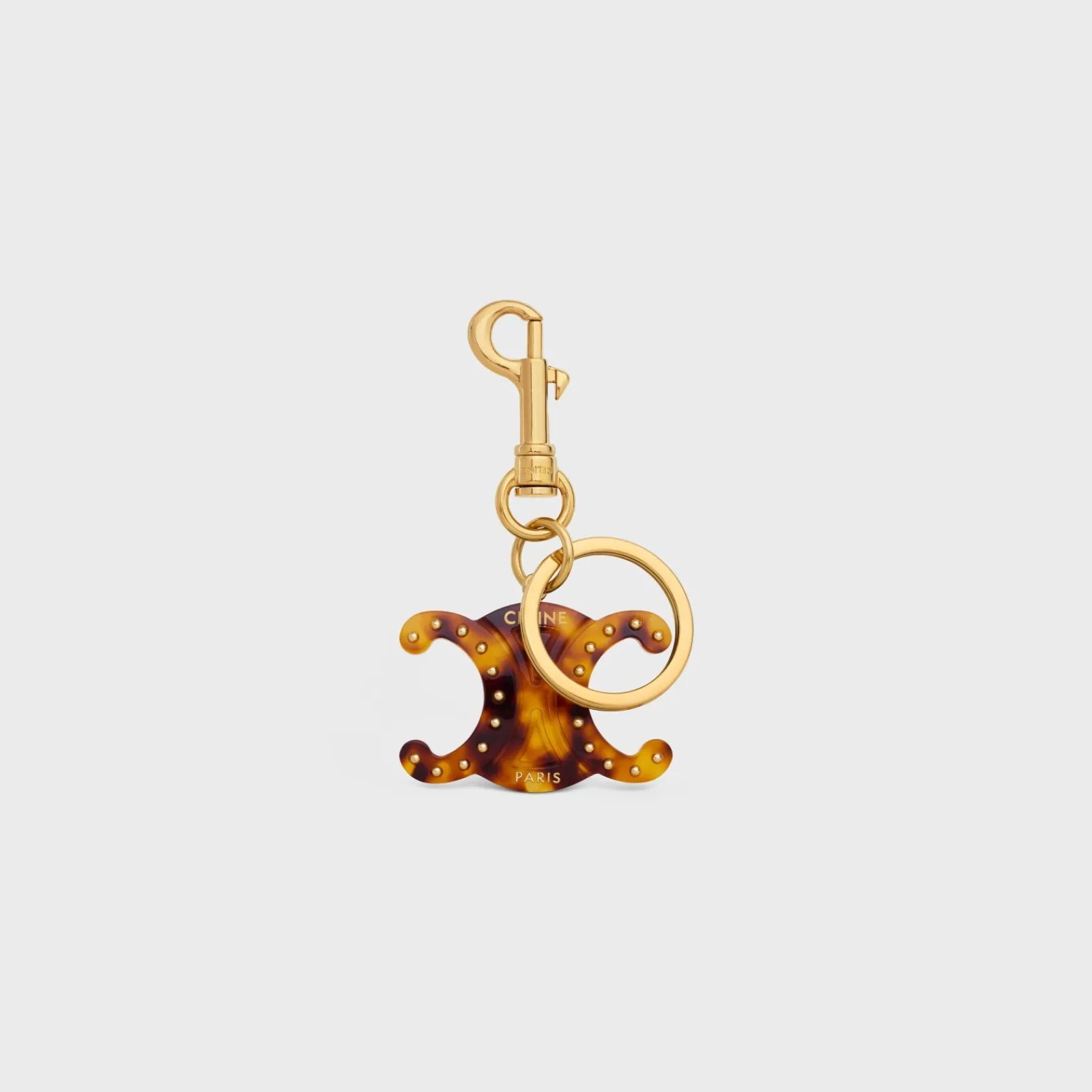 Clearance TRIOMPHE KEYRING CHARM in PLEXIGLASS with GOLD FINISHING Women Categories·Straps And Accessories