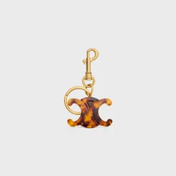 Clearance TRIOMPHE KEYRING CHARM in PLEXIGLASS with GOLD FINISHING Women Categories·Straps And Accessories