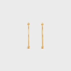 Hot Triomphe Large Hoops in Brass with Finish Women Triomphe | Categories·Earrings