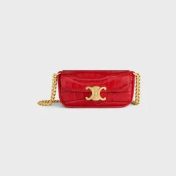 Best TRIOMPHE LIPSTICK CASE ON CHAIN IN NILOTICUS CROCODILE Beauty Accessories | Travel