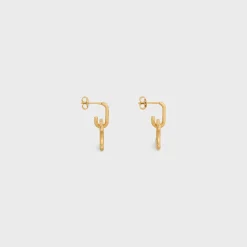 Discount Triomphe Lock Earrings in Brass with Finish Women Triomphe | Categories·Earrings