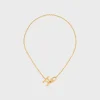 Hot Triomphe Lock Necklace in Brass with Finish Women Triomphe | Categories·Necklaces