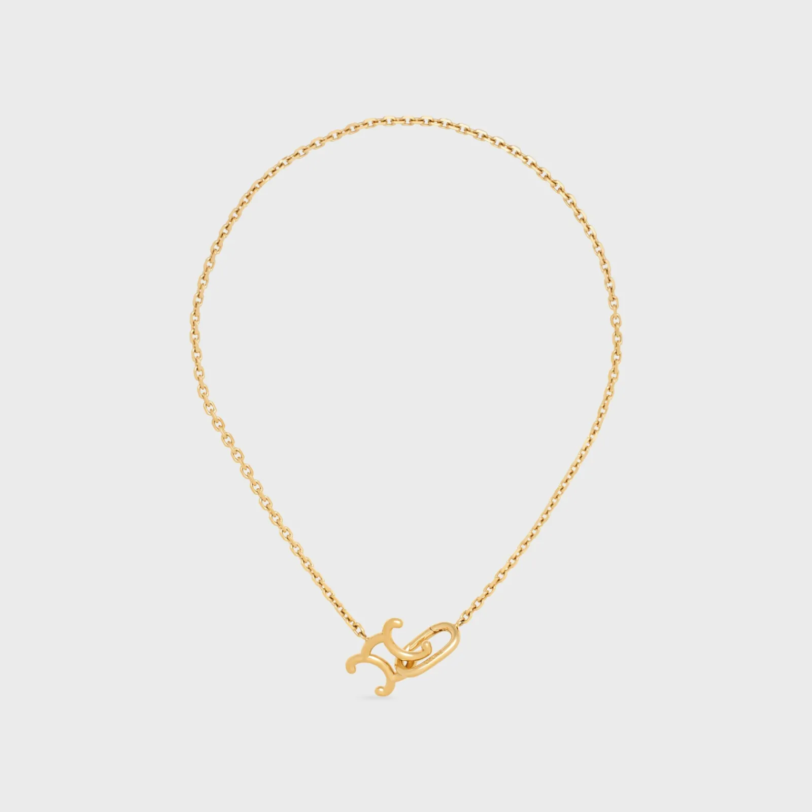 Hot Triomphe Lock Necklace in Brass with Finish Women Triomphe | Categories·Necklaces