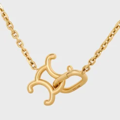 Hot Triomphe Lock Necklace in Brass with Finish Women Triomphe | Categories·Necklaces