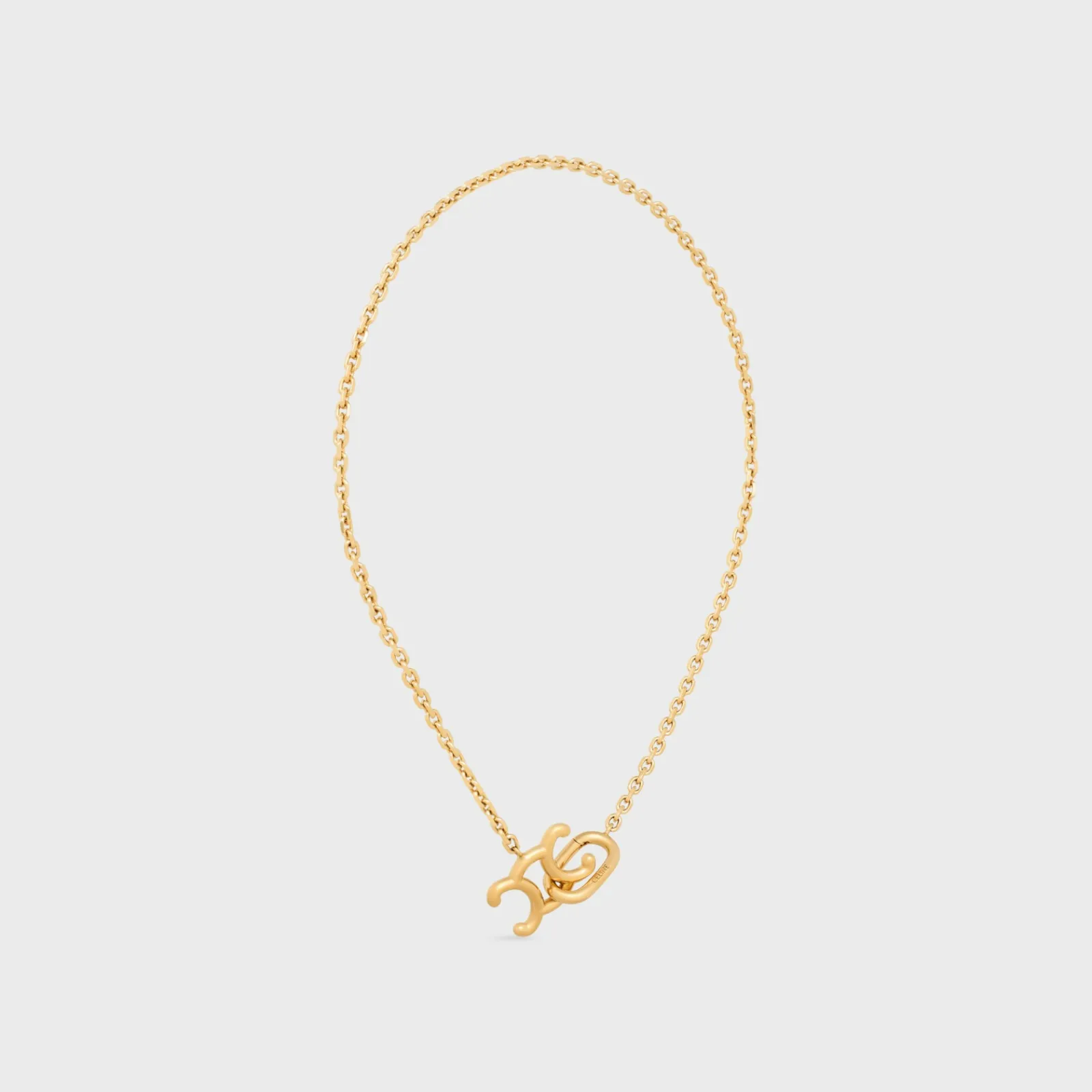 Hot Triomphe Lock Necklace in Brass with Finish Women Triomphe | Categories·Necklaces