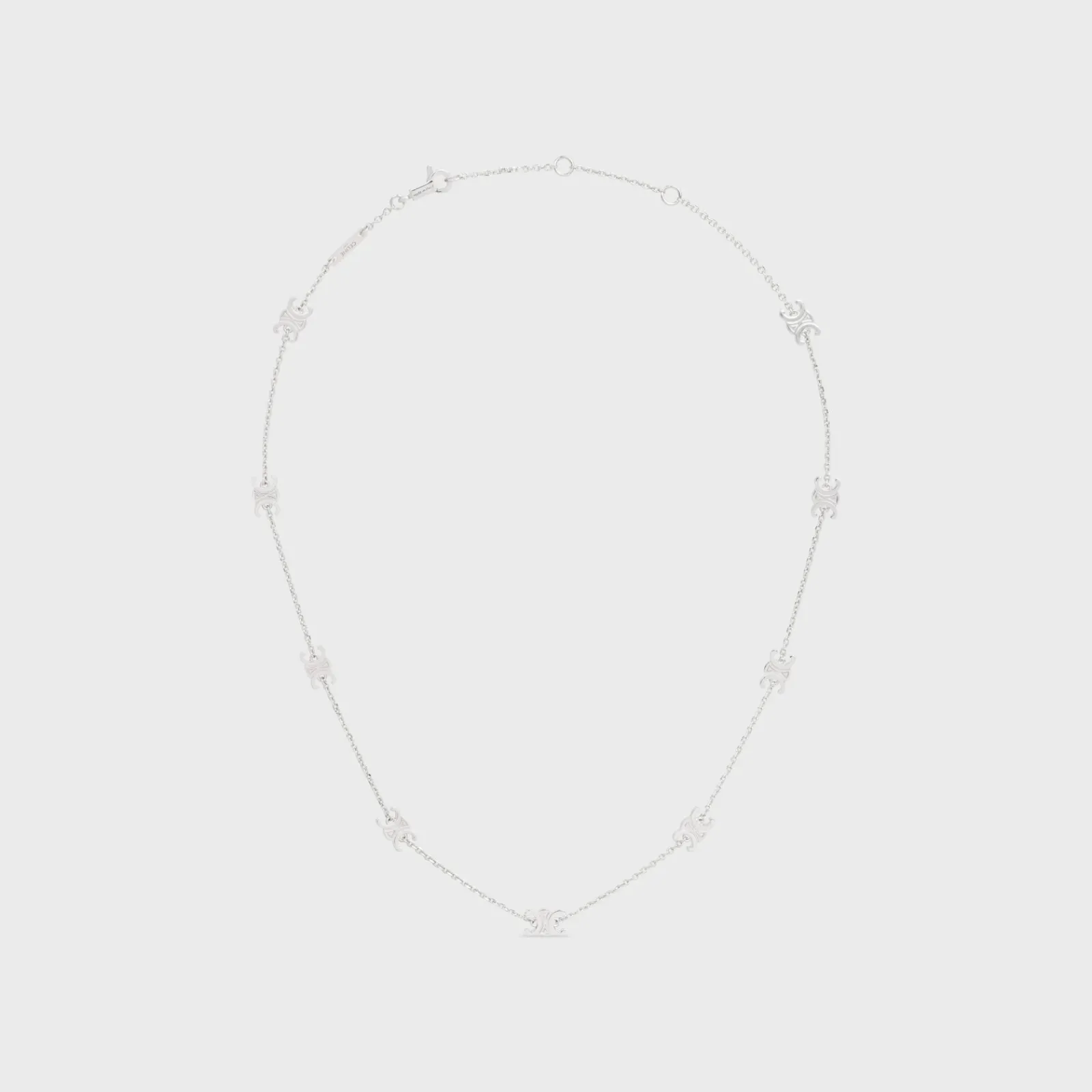 Discount Triomphe Mini Triomphe Necklace in Brass with Rhodium Finish Women Triomphe | Categories·Necklaces