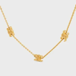 Clearance Triomphe Mini Triomphe Necklace in Brass with Finish Women Triomphe | Categories·Necklaces