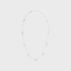 Discount Triomphe Mini Triomphe Necklace in Brass with Rhodium Finish Women Triomphe | Categories·Necklaces