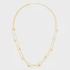 Fashion Triomphe Pearl Double Necklace in Brass with Gold Finish and Resin Pearls Women Triomphe | Categories·Necklaces
