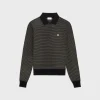 Fashion triomphe polo shirt in finely striped cotton jersey T-Shirts And Sweatshirts