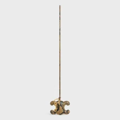Outlet TRIOMPHE pom-pom keyring in PYTHON with Gold Finishing Women Categories·Straps And Accessories