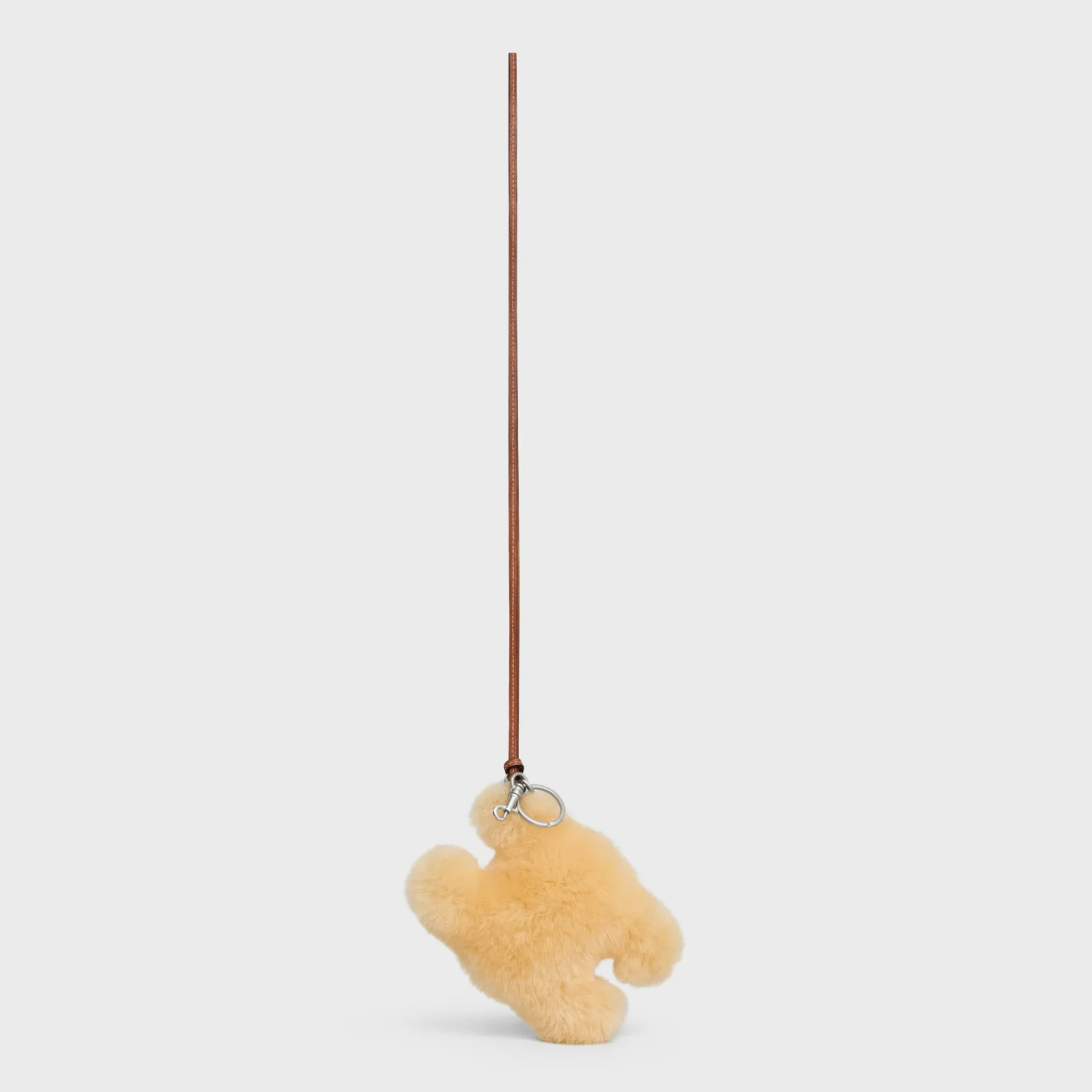 Discount TRIOMPHE POM-POM KEYRING in SHEARLING AND SMOOTH CALFSKIN Categories·Ech Accessories