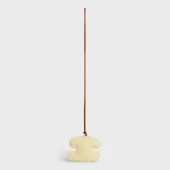 Clearance TRIOMPHE pom-pom keyring in SHEARLING AND SMOOTH CALFSKIN with Gold Finishing Women Categories·Straps And Accessories