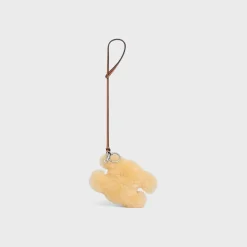 Discount TRIOMPHE POM-POM KEYRING in SHEARLING AND SMOOTH CALFSKIN Categories·Ech Accessories