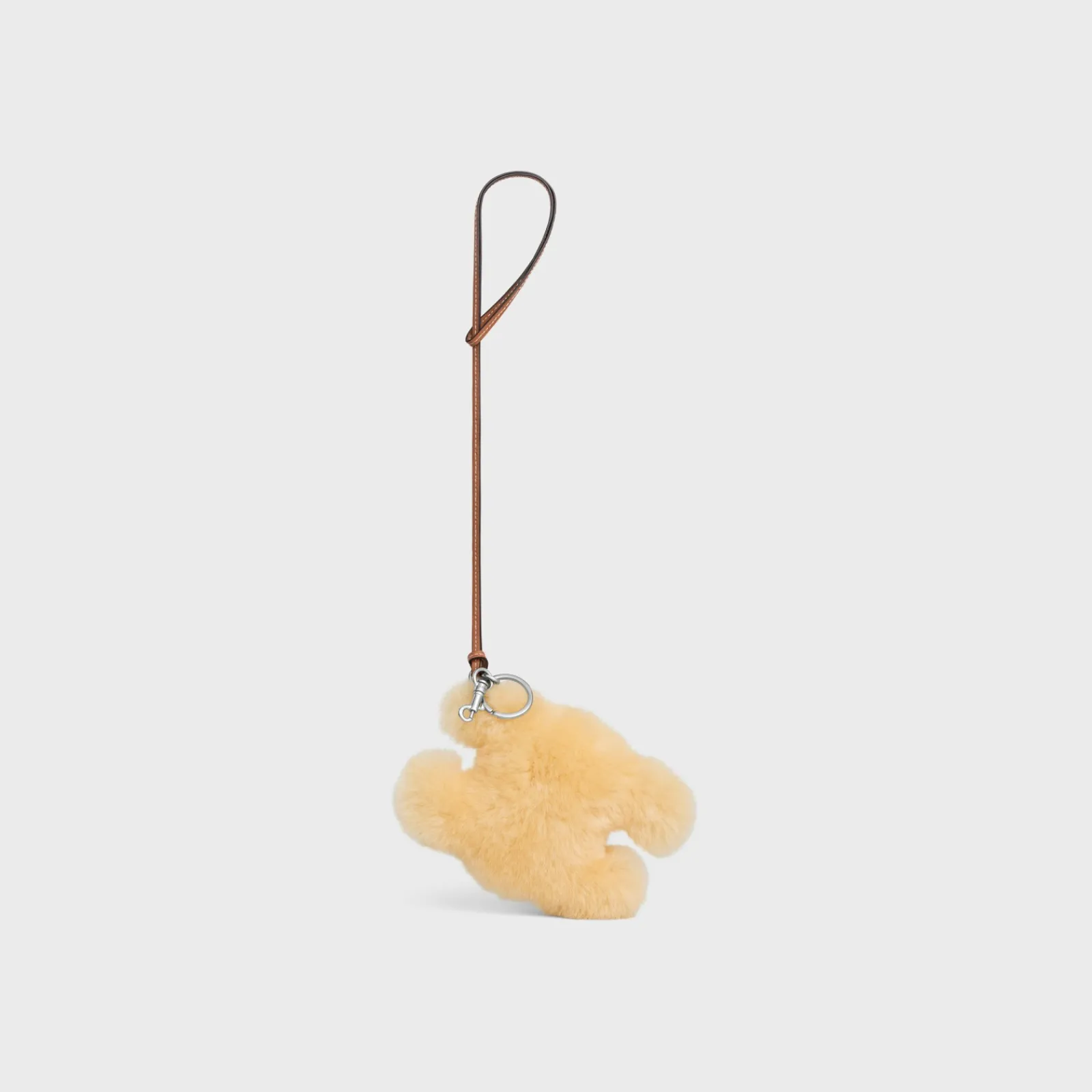 Discount TRIOMPHE POM-POM KEYRING in SHEARLING AND SMOOTH CALFSKIN Categories·Ech Accessories