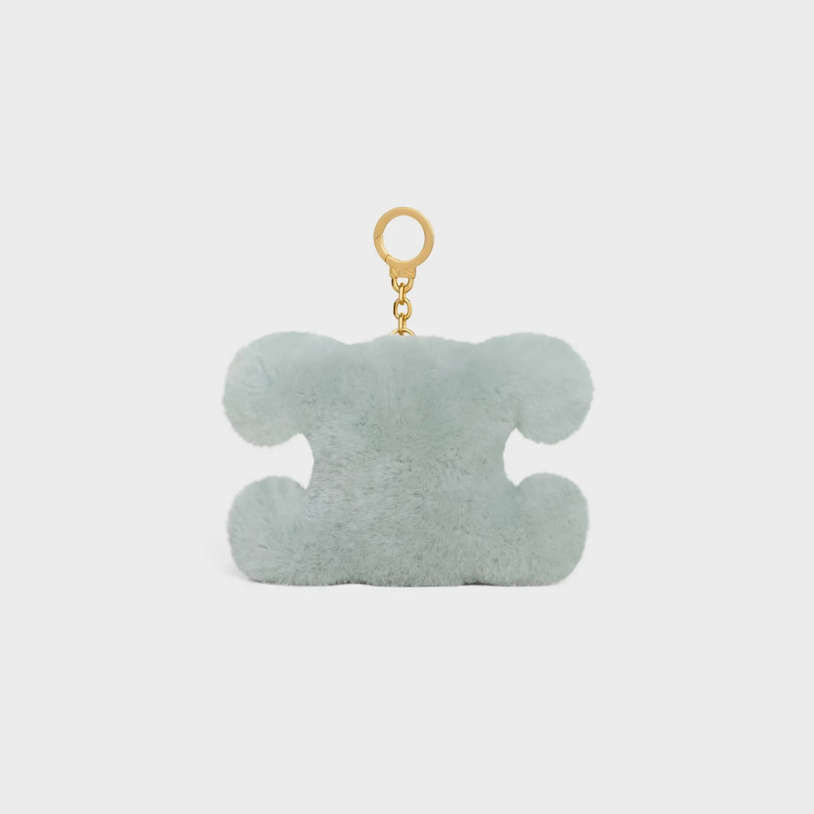 Best TRIOMPHE pom-pom keyring with HEART in SHEARLING AND CALFSKIN with GOLD FINISHING Women Categories·Straps And Accessories