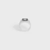 Fashion Triomphe Python Signet Ring in Onyx and Sterling Silver with Rhodium finish Bracelets & Rings